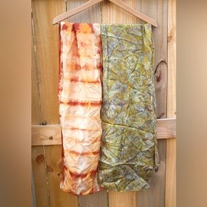 Hand dyed silk scarves